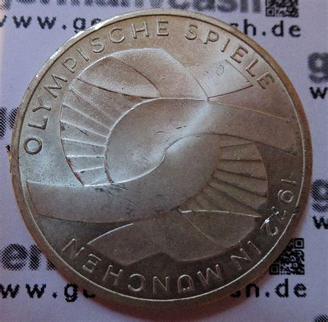 münze 10 deutsche mark olympische spiele münchen 1972